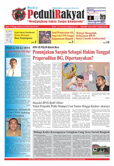 Koran Peduli Rakyat Edisi 117