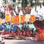 May Day” Buruh Bakar Karangan Bunga Ahok & Tuntut Jokowi Mundur