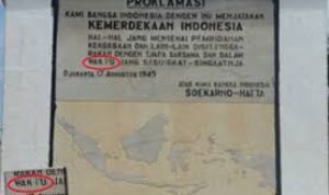 Kesalahan Teks Proklamasi di Tugu Kebulatan Tekad Karawang Luput Perhatian