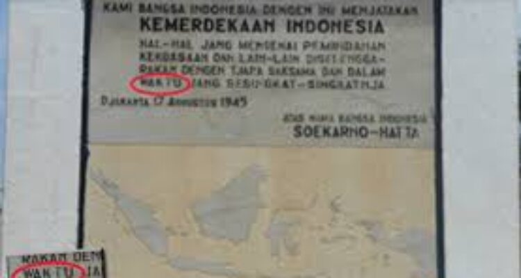 Kesalahan Teks Proklamasi di Tugu Kebulatan Tekad Karawang Luput Perhatian