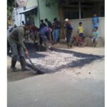 Diduga Pekerjaan Jalan Hotmix DD Purwadadi Asal Jadi
