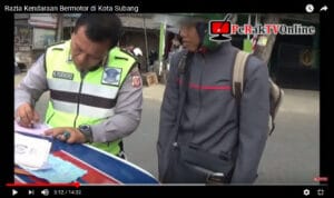 Razia Kendaraan Bermotor di Kota Subang Razia Kendaraan Bermotor di Kota Subang