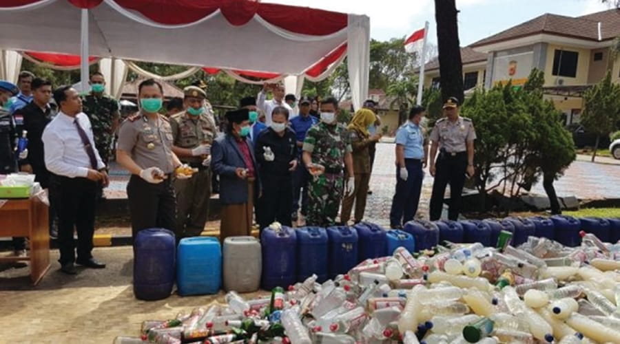 Jelang Natal dan Tahun Baru,Polres Subang Musnahkan Miras dan Sabu-Sabu