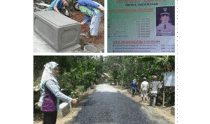 Pemdes Sidodadi Kerjakan Jalan Lapen dan Gorong-Gorong DD 2017