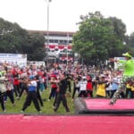 Senam Kebugaran Bersama Ating Rusnatim Meriahkan HUT Subang ke-70 Subang