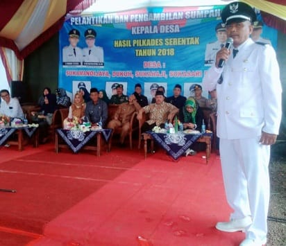Khoerudin Resmi Dilantik Jadi Kades Sukamandijaya