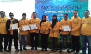 Jalin Silaturahmi dan Kemitraan, Bawaslu Subang Gelar Media Gathering