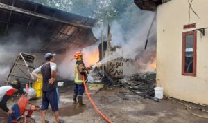 Kebakaran Hebat Melanda Pabrik Arang, Butuh Waktu 4 Jam Melawan Si Jago Merah1