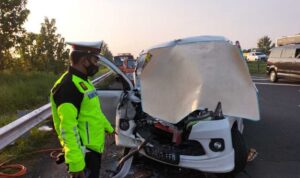Balik Ke Jakarta, Luxio Kecelakaan Di Tol Cipali, Begini Kejadiannya