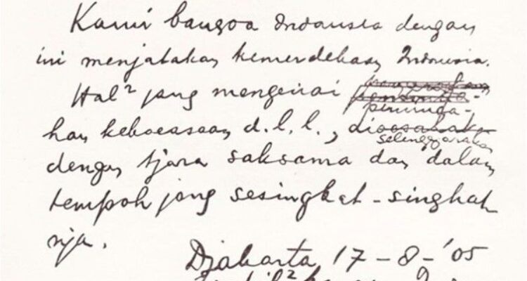 Rangkuman Sejarah Kemerdekaan RI Serta teks Proklamasi