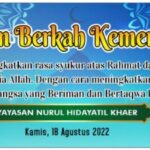 Muharram Berkah Kemerdekaan, Yayasan Nurul Hidayatil Khaer Santuni Anak Yatim dan Jompo
