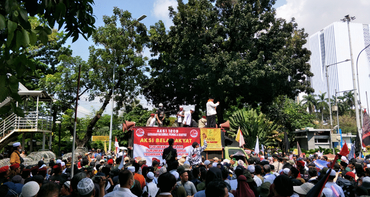 Aksi 1209 Sempat Diwarnai Kericuhan, Patung Kuda Jakpus