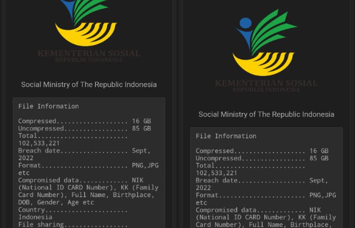 Diduga Data 102 Juta Milik Kemensos Bocor