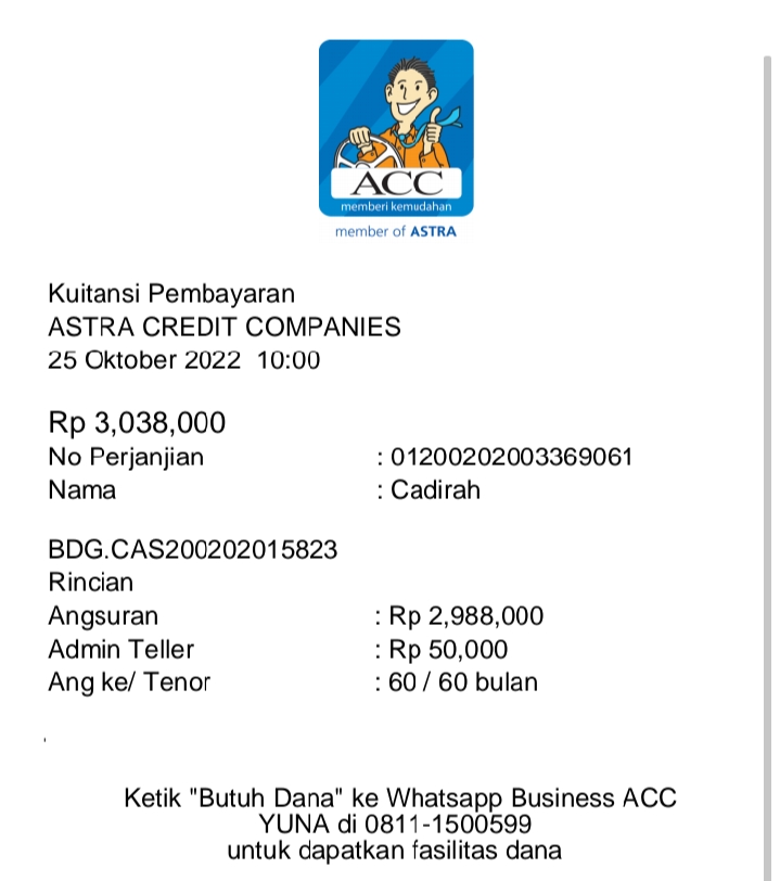 ACC Finance Naripan Bandung Tahan BPKB Konsumen Meski Telah Lunas1