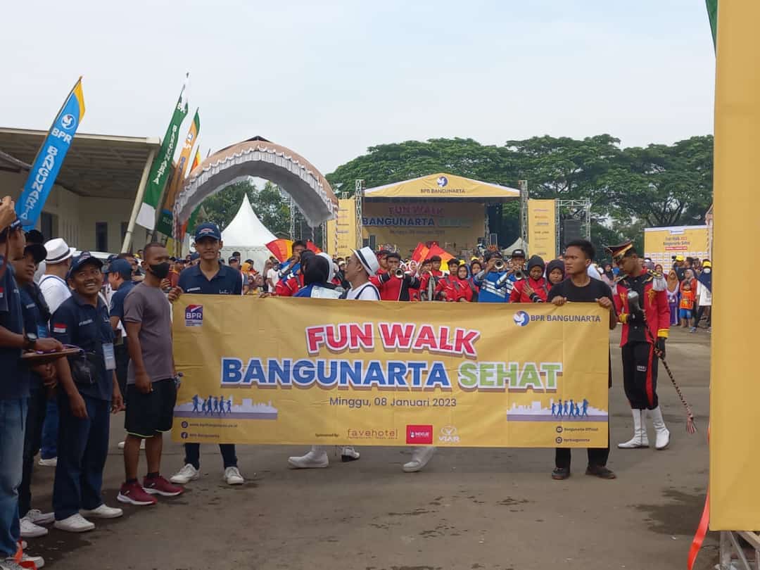 Fun Walk Bangunarta Sehat 2023, dalam Acara HUT Bangunarta yang ke-31 dengan Tema "Cageur Babareungan Bagja Babareungan"1