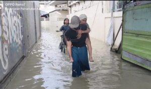 Akibat Curah Hujan yang Tinggi Membuat Sebagian Wilayah di Pamanukan Terkena Banjir