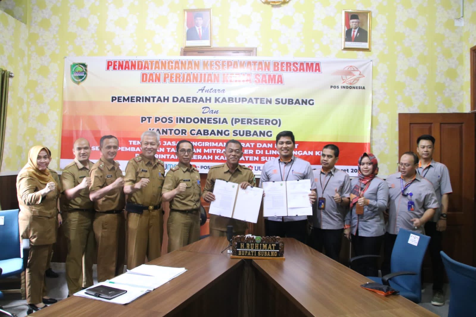 Jalin Kerjasama dengan PT. Pos Indonesia, Kang Jimat Harap Dapat Membantu Pembangunan