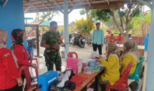 Danramil Binong Terjun Langsung Monitoring Giat Pekan Imunisasi Nasional