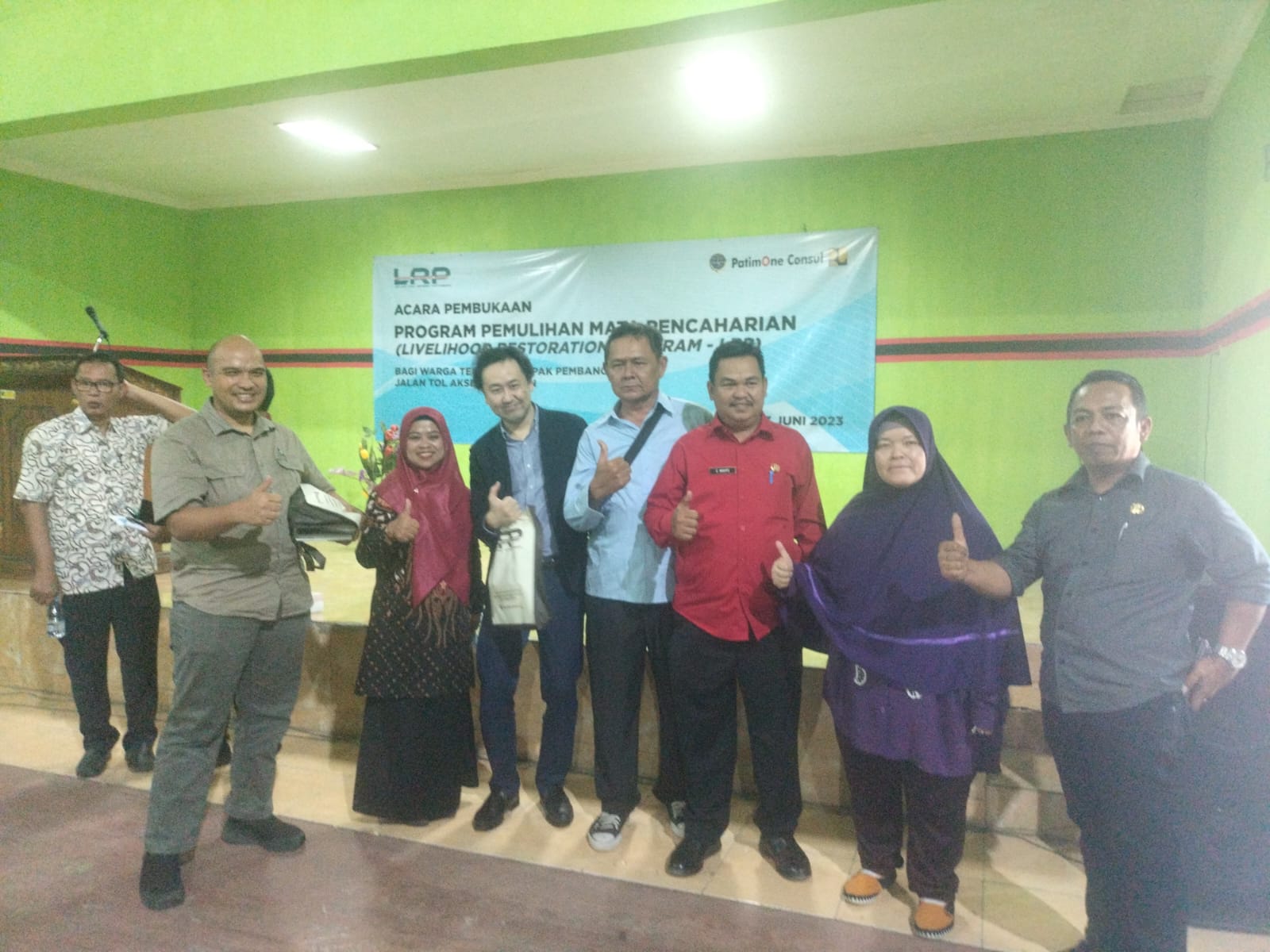 Rapat LRP Jalan Tol Pelabuhan Patimban di Gelar di GOR Pemcam Tambakdahan