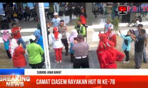 Rayakan HUT RI ke 78, Camat Ciasem Gelar Senam Sehat & Berbagai Lomba Hiburan