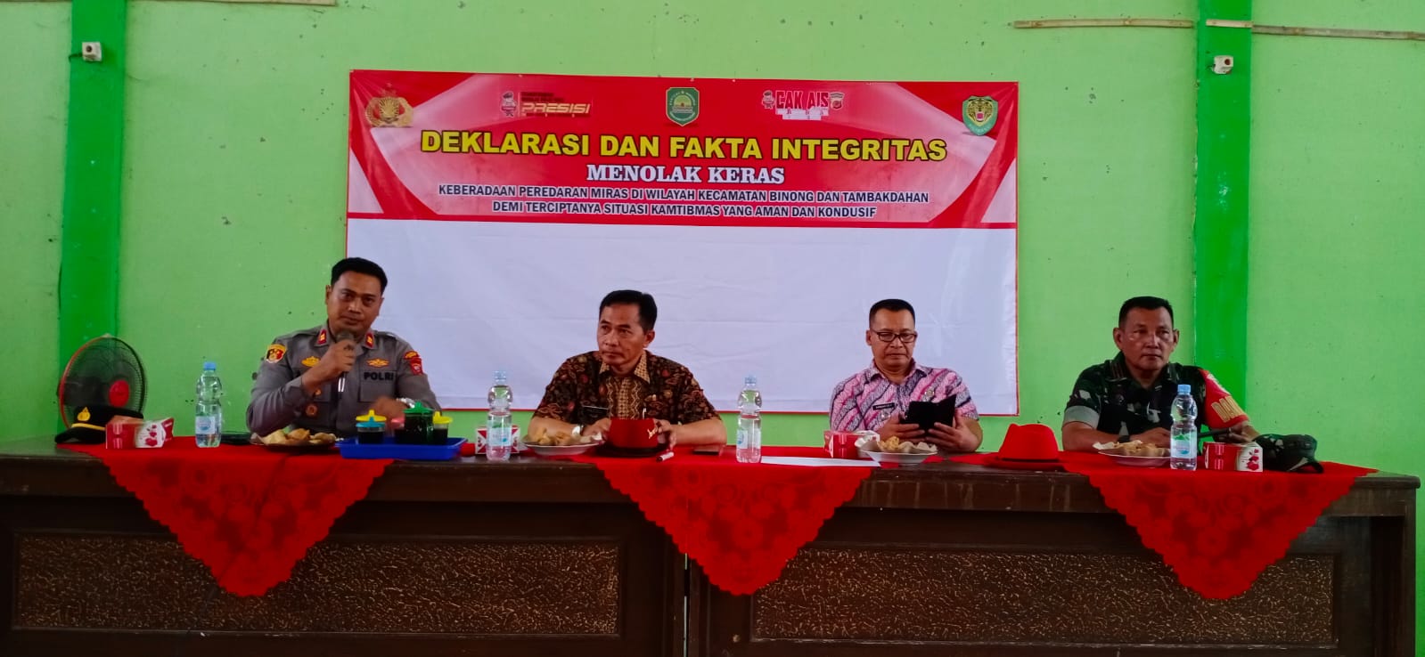 Polsek Binong Gelar Deklarasi dan Fakta Integritas Menolak Miras