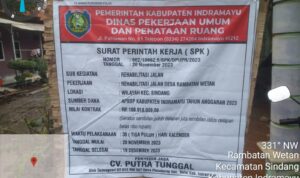 Diduga Asal Jadi, Advokat Indramayu Soroti Pekerjaan Jalan Desa Rambatan Wetan