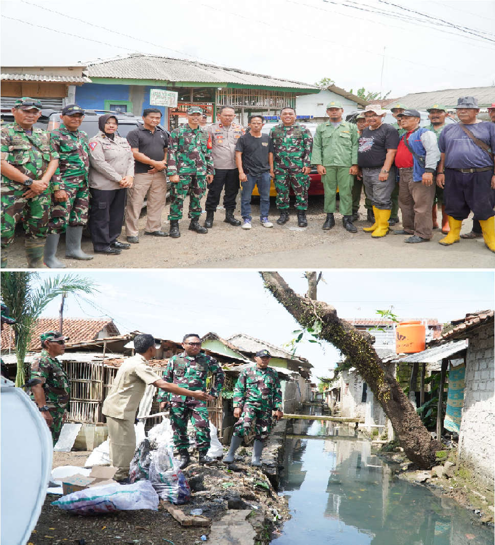 Gencar Mitigasi Bencana, Kodim 0605/Subang Bersihkan Sungai di Tengah Pemukiman Warga1