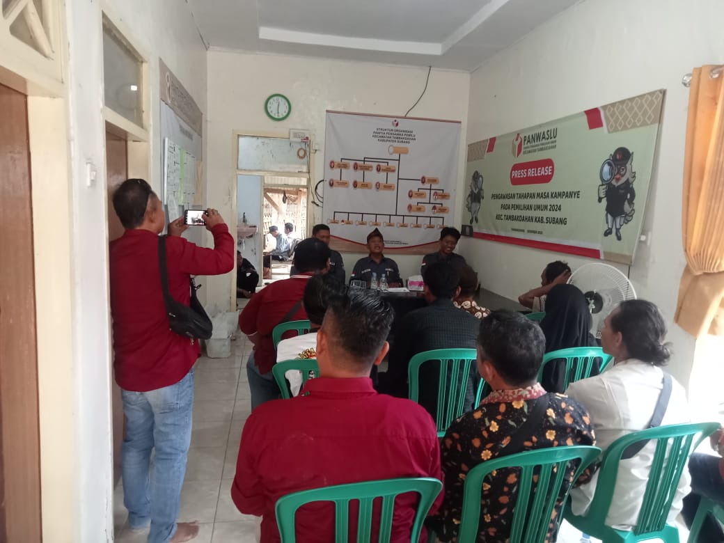 Panwascam Tambakdahan Press Release Pengawasan Distribusi Logistik Pemilu 2024