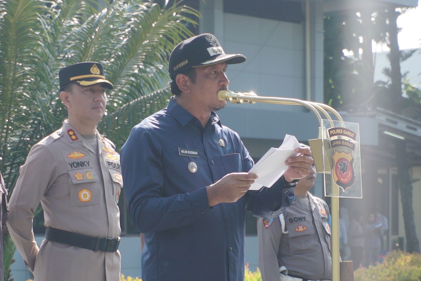 Wabup Garut Pimpin Upacara Gelar Pasukan Ops Lilin Lodaya 2023