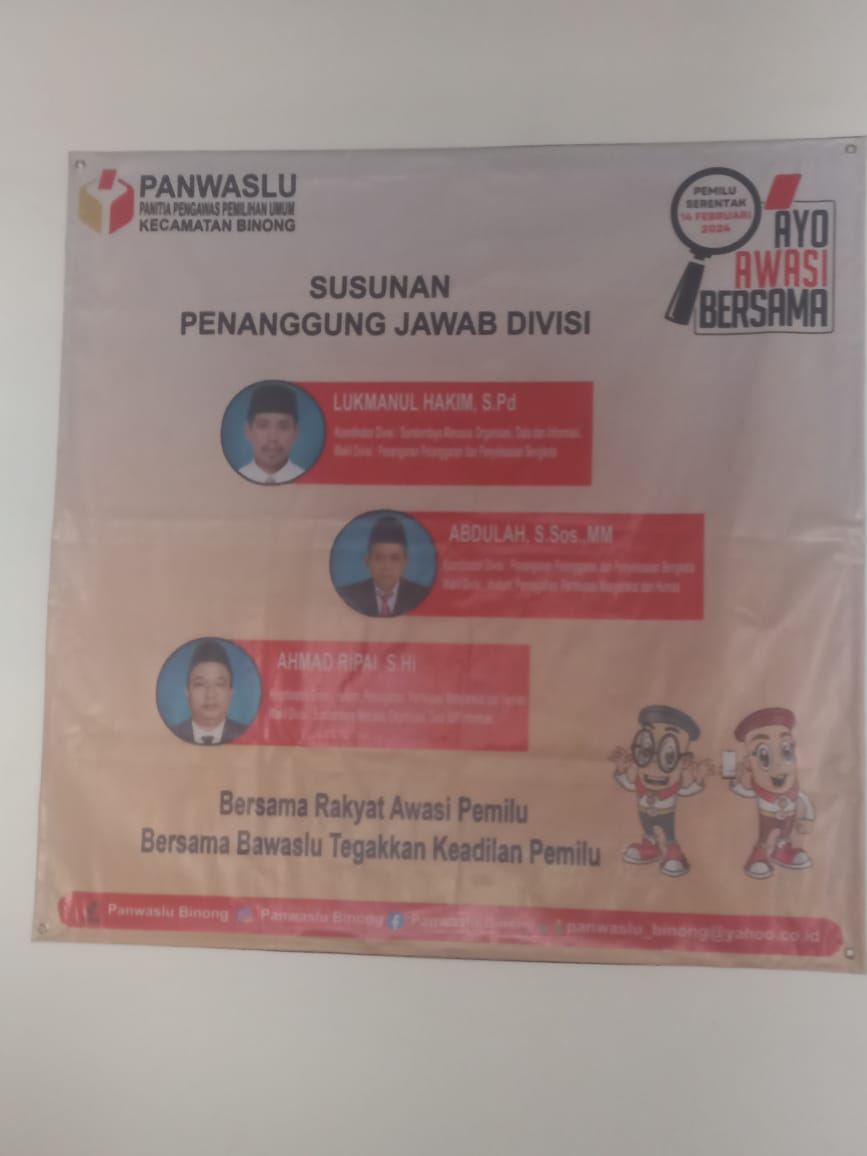 Panwascam Binong Buka Rekrutmen Pengawas TPS Pemilu 2024