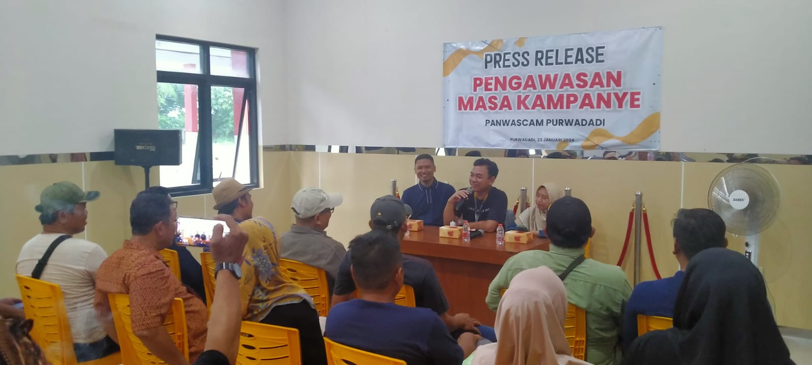 Panwascam Purwadadi Gelar Rakor Pengawasan Masa Kampanye