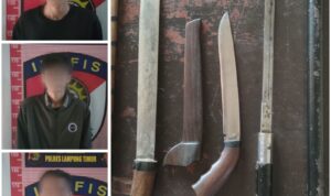 Kedapatan Bawa Sajam, Tiga Remaja Pasrah Digiring Polres Lamtim Kedapatan Bawa Sajam, Tiga Remaja Pasrah Digiring Polres Lamtim