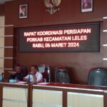 Pemcam Leles Gelar Rakor Persiapan Porkab