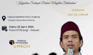 Ponpes Assalaam Post Subang Gelar Tabligh Akbar Bersama Prof. H Abdul Somad