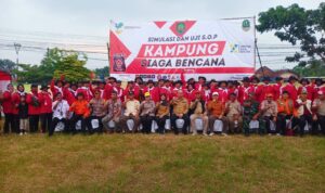 Puluhan Masyarakat Antusias Ikuti Kegiatan Simulasi Kampung Siaga Bencana