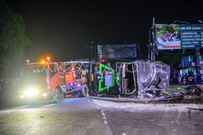 9 Orang Rombongan SMK Depok Meninggal Dunia Dalam Kecelakaan Bus di Ciater