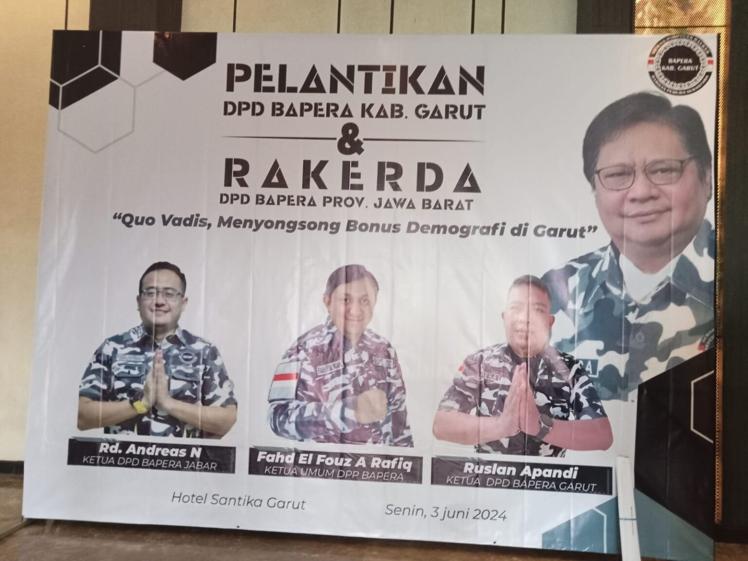 Ketum Bapera Fadh El Fouz Ar Rafiq Lantik Pengurus DPD Bapera Garut ...