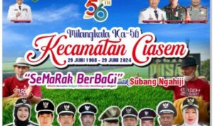 Persiapan Milangkala Kec. Ciasem Ke-56, Camat Ciasem Adakan Minggon dengan Forkopimcam Ciasem