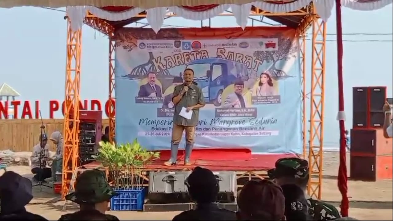 Pj. Bupati Subang Hadiri Acara Kareta Sobat dan Penanaman Mangrove di Kawasan Pulau Burung Mayangan-Pondok Bali Subang