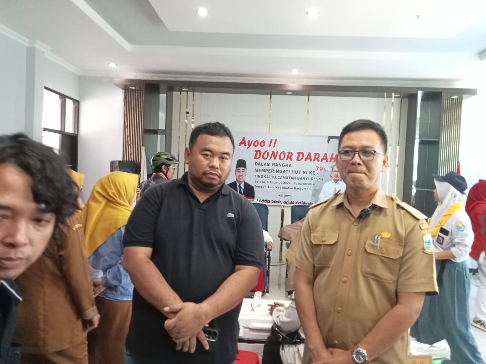 Inilah Pahlawan Kemanusiaan, Yudha Dewan Garut dan Camat Banyuresmi Gelar Donor Darah