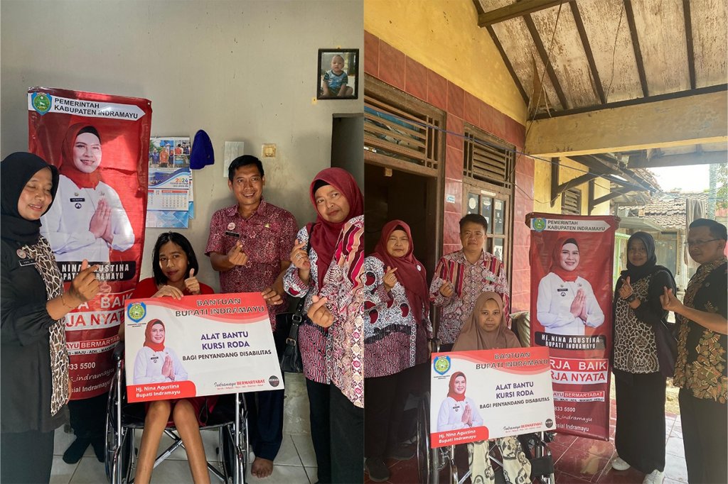 Peduli Disabilitas, Pemkab Indramayu Berikan Alat Bantu Kepada PPKS Disabilitas