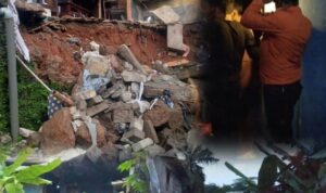 Akibat Hujan Deras, Satu Rumah Di Dangdeur Tergerus Bencana Longsor
