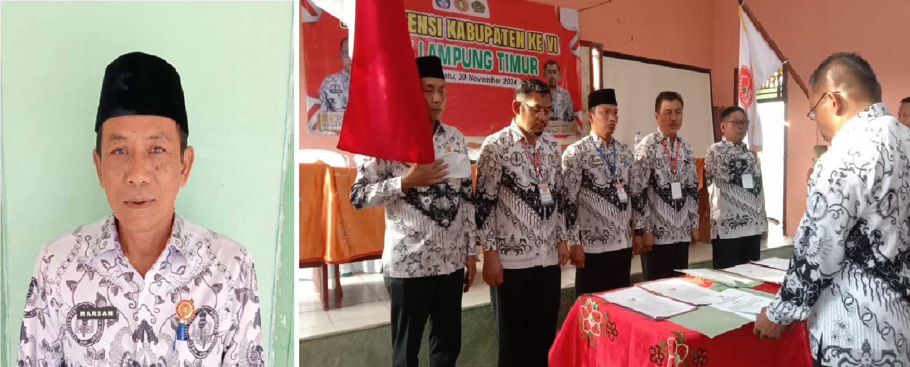 PGRI Lampung Timur Punya Nakhoda Baru, Marsan Bertekad Perjuangkan Kesejahteraan Guru