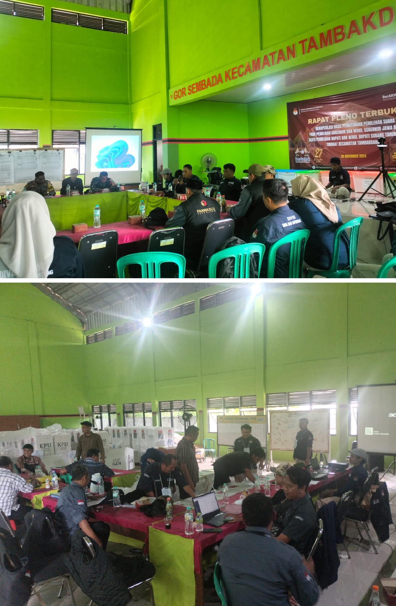Rapat Pleno Pilkada 2024 di Kec. Tambakdahan–Kab. Subang Berjalan Lancar & Aman