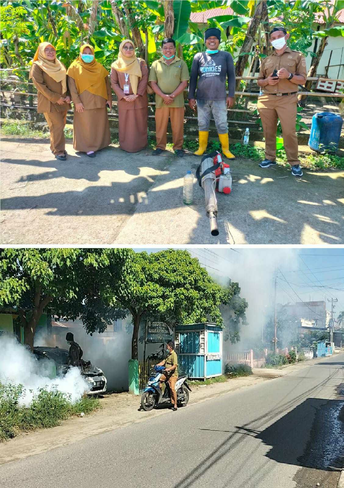 Pemdes Sidorejo Kerja Bareng Puskesmas Wonomulyo Gelar Fogging Cegah DBD