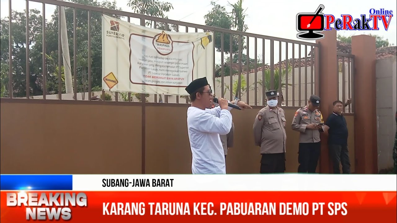 Karang Taruna Kec. Pabuaran Demo PT SPS Tuntut Dana CSR Untuk Bangun Jalan