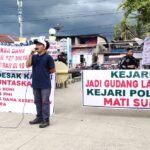 Lemah Tangani Kasus-Kasus Korupsi, Kejari Polman Digeruduk Puluhan Aktivis Anti Korupsi