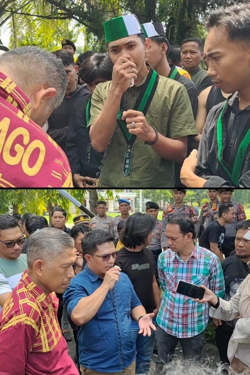 Massa HMI Geruduk Kantor Bupati Polman