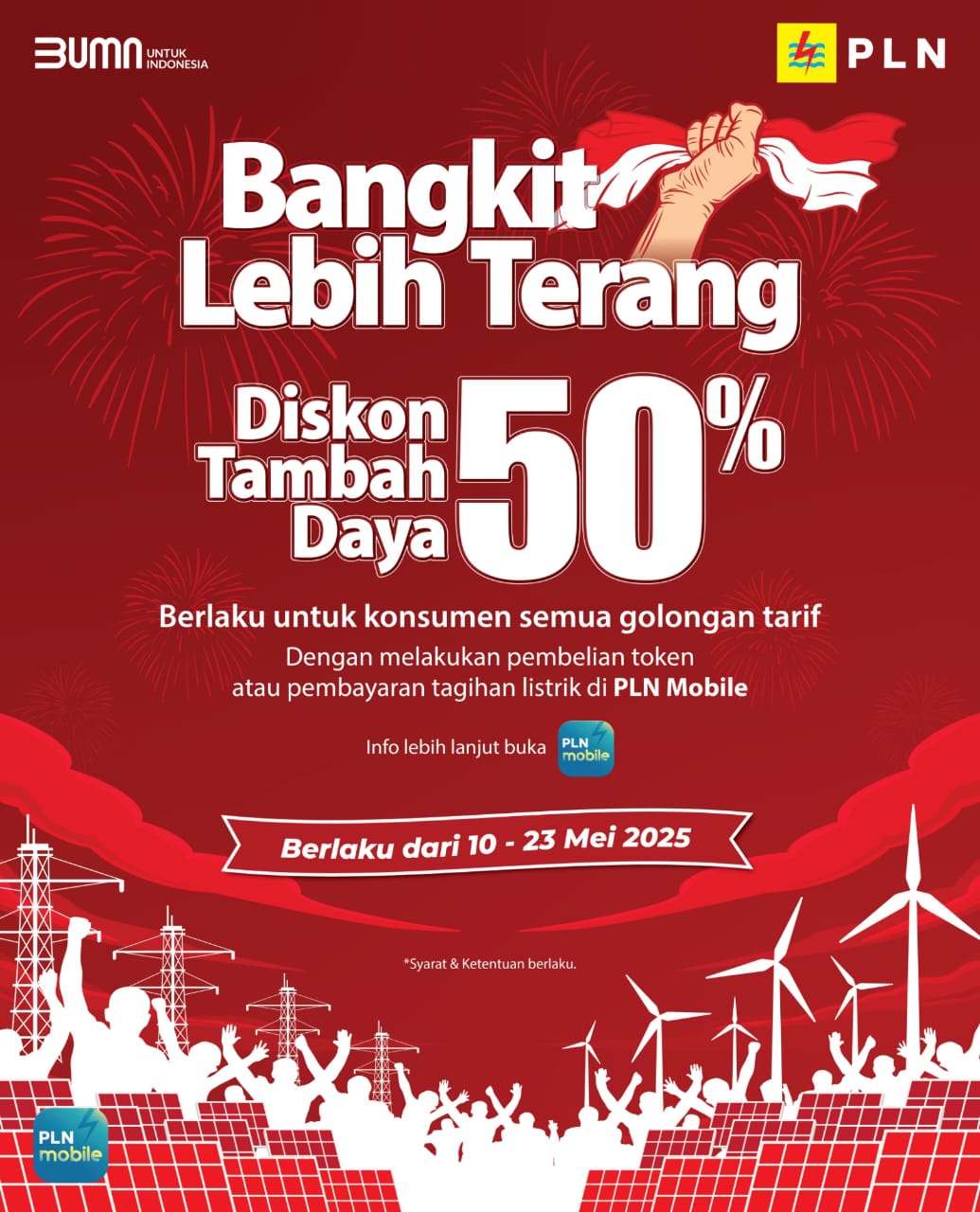 Meriahkan Hari Lahir Pancasila, PLN UP3 Garut Dorong Masyarakat Manfaatkan Diskon Tambah Daya 50% di PLN Mobile