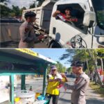 Polres Polman Bagikan Bendera Merah Putih Jelang HUT RI ke-80